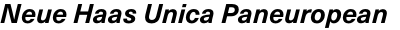 Neue Haas Unica Paneuropean Bold Italic
